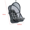 Bery Patio Hanging Swing Chair | Cushioned Dark Gray Mesh BM339398