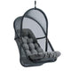 Bery Patio Hanging Swing Chair | Cushioned Dark Gray Mesh