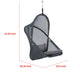 Cery Outdoor Hanging Swing Chair | Cushioned Dark Gray Mesh