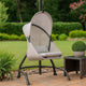 Cery Outdoor Hanging Swing Chair | Cushioned Light Gray Mesh