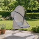 Cery Outdoor Hanging Swing Chair | Cushioned Light Gray Mesh