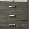 Lito Tall Dresser Chest | 4 Drawers w 1 Jewelry Tray | Glam Silver | Gray BM339403