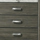 Lito Tall Dresser Chest | 4 Drawers w 1 Jewelry Tray | Glam Silver | Gray BM339403