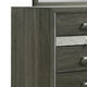 Lito Wide Dresser | 6 Drawers w 2 Jewelry Trays | Glam Silver | Gray BM339404