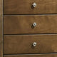 Rouk 5 Drawer Tall Dresser Chest | Transitional | Walnut Brown Solid Wood BM339406