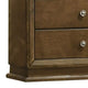 Rouk 5 Drawer Tall Dresser Chest | Transitional | Walnut Brown Solid Wood BM339406