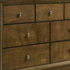 Rouk 7 Drawer Wide Dresser | Transitional | Walnut Brown Solid Wood BM339407
