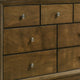 Rouk 7 Drawer Wide Dresser | Transitional | Walnut Brown Solid Wood BM339407