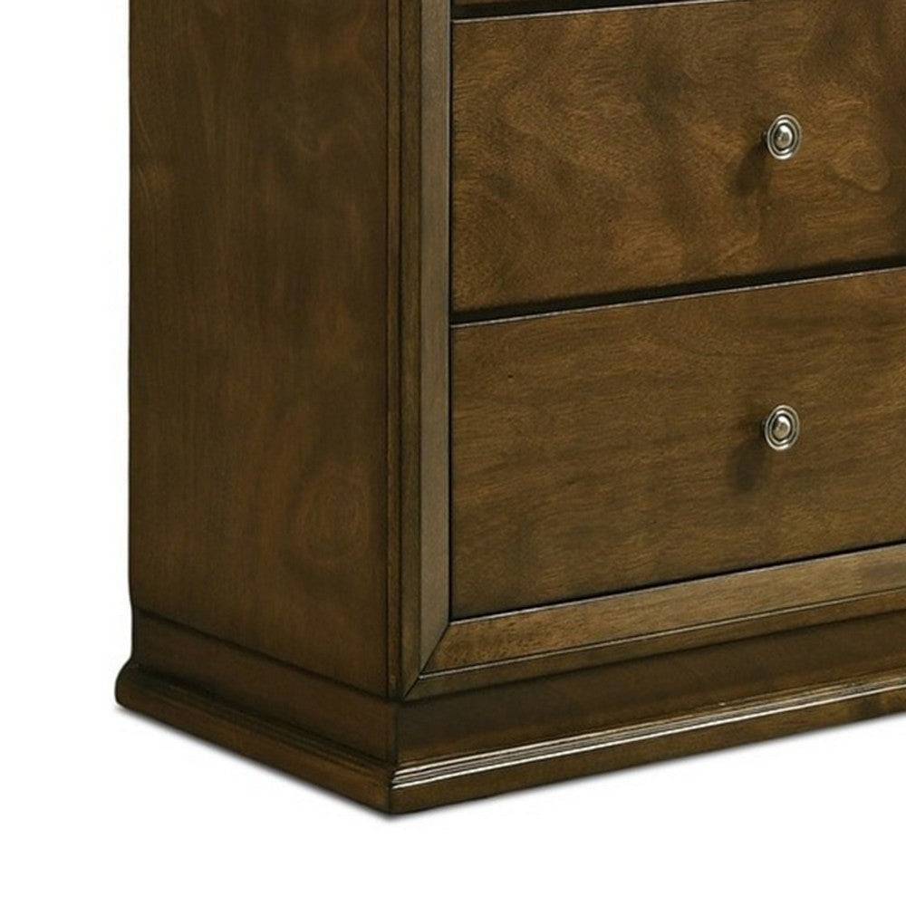 Rouk 7 Drawer Wide Dresser | Transitional | Walnut Brown Solid Wood BM339407
