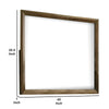 Rouk Dresser Mirror | Walnut Brown Solid Wood | Rectangular 45’’ Frame BM339408
