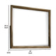 Rouk Dresser Mirror | Walnut Brown Solid Wood | Rectangular 45’’ Frame BM339408