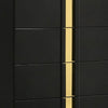 Yoki Tall Dresser Chest | 5 Drawers | Modern Glam Black & Gold