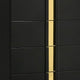 Yoki Tall Dresser Chest | 5 Drawers | Modern Glam Black & Gold