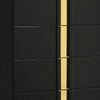 Yoki Tall Dresser Chest | 5 Drawers | Modern Glam Black & Gold BM339410