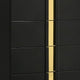 Yoki Tall Dresser Chest | 5 Drawers | Modern Glam Black & Gold BM339410