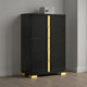 Yoki Tall Dresser Chest | 5 Drawers | Modern Glam Black & Gold
