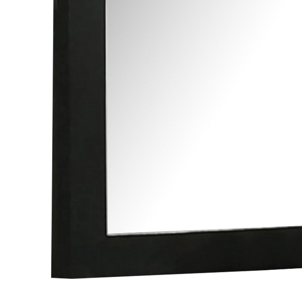 Yoki 41’’ Dresser Mirror | Modern Glam Black with Gold Acrylic Accents BM339412
