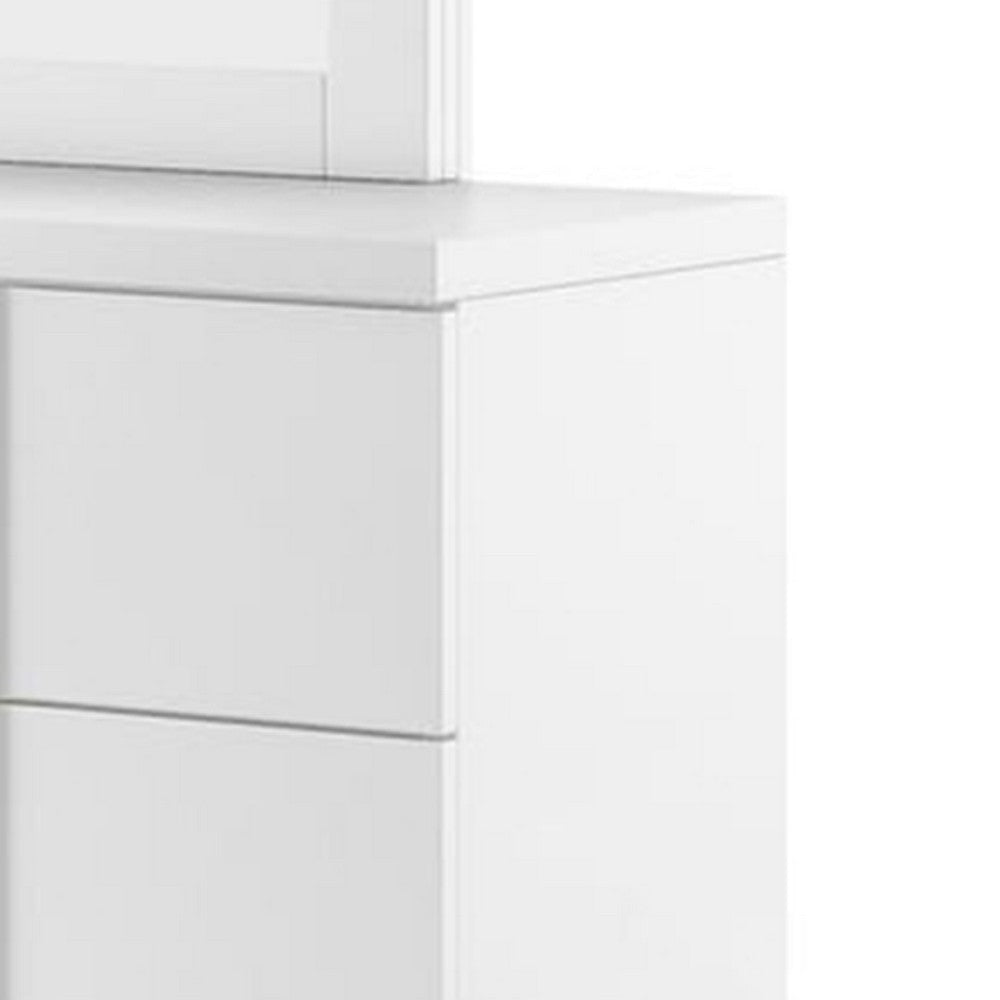 Yoki Wide Dresser | 6 Drawers | Modern Glam White & Gold BM339415