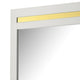 Yoki 41’’ Dresser Mirror | Modern Glam White with Gold Acrylic Accents BM339416