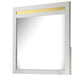 Yoki 41’’ Dresser Mirror | Modern Glam White with Gold Acrylic Accents BM339416