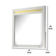 Yoki 41’’ Dresser Mirror | Modern Glam White with Gold Acrylic Accents BM339416