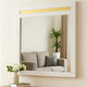 Yoki 41" Dresser Mirror | Modern Glam White with Gold Acrylic Accents