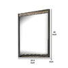 Zara 36x40’’ Dresser Mirror | Rectangular | Chrome Geo Molding | Ash Gray BM339420