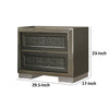 Levi Nightstand | 2 Leaf Molded Framed Drawers | Dark Gray BM339421