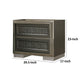 Levi Nightstand | 2 Leaf Molded Framed Drawers | Dark Gray BM339421
