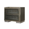 Levi Nightstand | 2 Leaf Molded Framed Drawers | Dark Gray