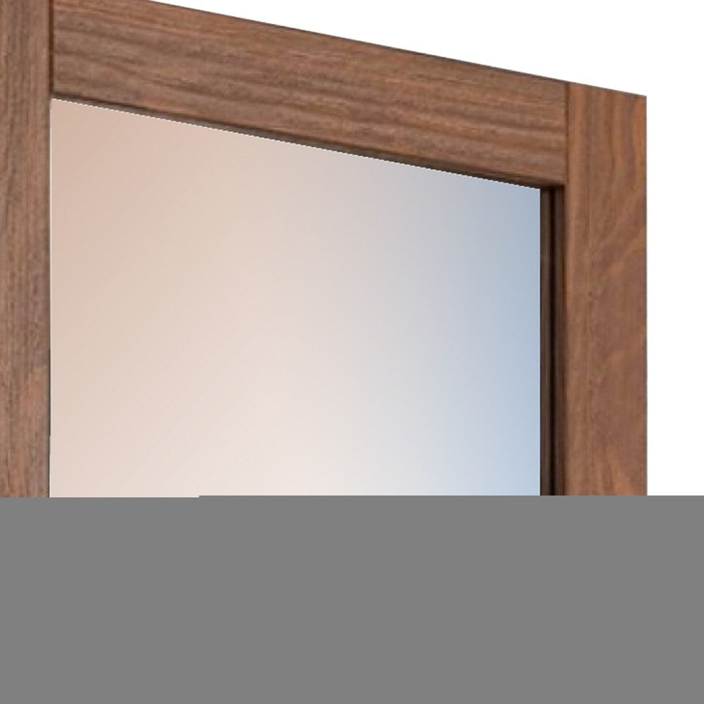 Stav Dresser Mirror | Rectangular Frame | Mahogany Brazilian Pine Wood BM339423