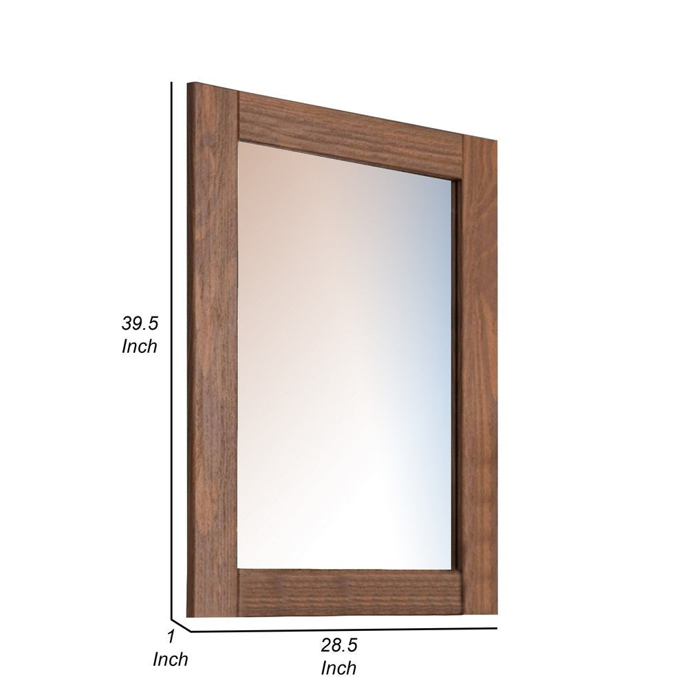 Stav Dresser Mirror | Rectangular Frame | Mahogany Brazilian Pine Wood BM339423