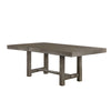 Genu 66-84" Extendable Dining Table | Trestle Base | Gray Solid Wood