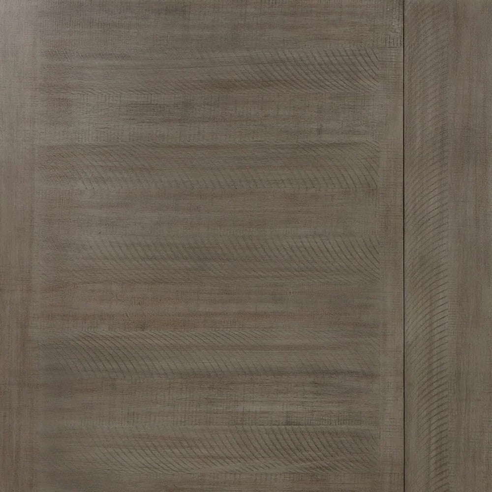 Genu 66-84’’ Extendable Dining Table | Trestle Base | Gray Solid Wood BM339426