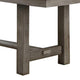 Genu 66-84" Extendable Dining Table | Trestle Base | Gray Solid Wood