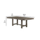 Genu 66-84’’ Extendable Dining Table | Trestle Base | Gray Solid Wood BM339426