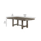 Genu 66-84" Extendable Dining Table | Trestle Base | Gray Solid Wood