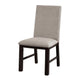Renu Side Dining Chair Set of 2 | Black Wood | Pleated Gray Polyester BM339427