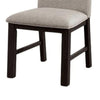 Renu Side Dining Chair Set of 2 | Black Wood | Pleated Gray Polyester BM339427