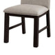 Renu Side Dining Chair Set of 2 | Black Wood | Pleated Gray Polyester BM339427