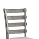 Lais Side Dining Chair Set of 2 | Ladder Backrest | Solid Wood | Gray Fabric BM339435