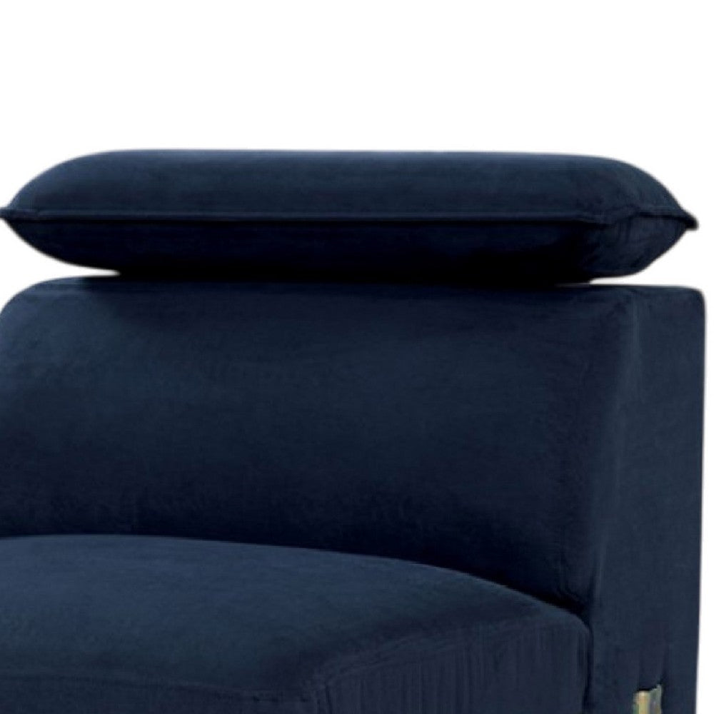 Panie Modular Armless Lounge Chair | Adjustable Headrest | Navy Blue Fabric BM339439