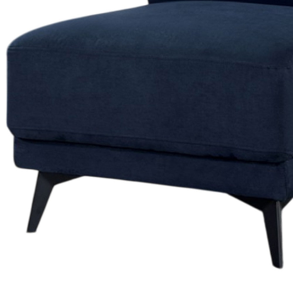Panie Modular Armless Lounge Chair | Adjustable Headrest | Navy Blue Fabric BM339439