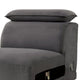 Panie Modular Armless Lounge Chair | Adjustable Headrest | Dark Gray Fabric BM339440