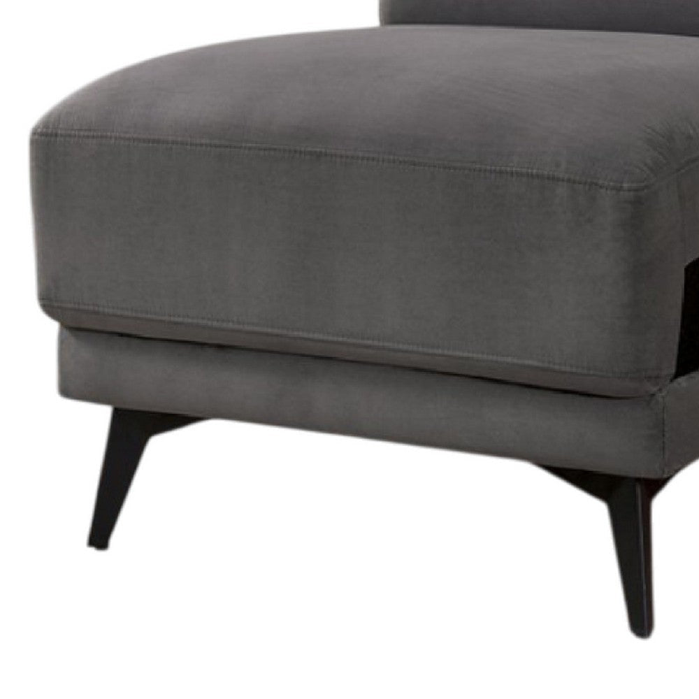 Panie Modular Armless Lounge Chair | Adjustable Headrest | Dark Gray Fabric BM339440