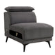Panie Modular Armless Lounge Chair | Adjustable Headrest | Dark Gray Fabric