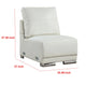 Althy Modular Armless Lounge Chair | Chrome Metal | White Faux Leather BM339441