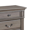Recus Classic Nightstand w 3 Drawers | Acrylic Accents | Gray Solid Wood BM339442