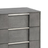Levice Nightstand w 3 Drawers | Dovetail Built Gray Solid Wood BM339444