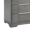 Levice Nightstand w 3 Drawers | Dovetail Built Gray Solid Wood BM339444